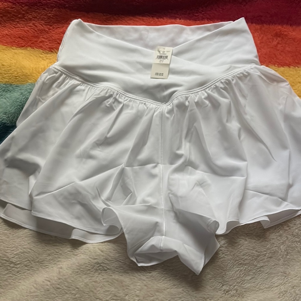 Aerie White Athletic Shorts
